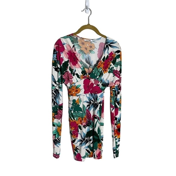 Fashion Nova Tropic Dreams V Neck Bodycon Dress XS - Picture 2 of 6